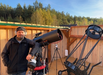 Tomek Mrugalski of ISC, in his home observatory